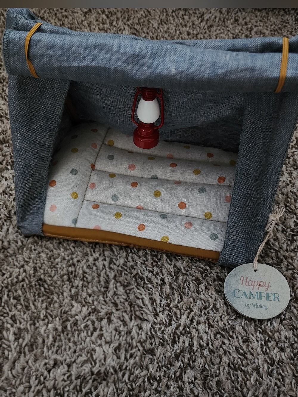 Maileg Happy Camper Mouse Tent With Lantern
